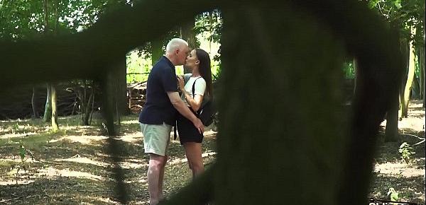  Russian Teen Romantic Sex with old man horny and fuckable